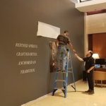 Sign Installation at Avery bar Ritz Carlton