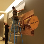 Signage installation Ritz Carlton Avery bar